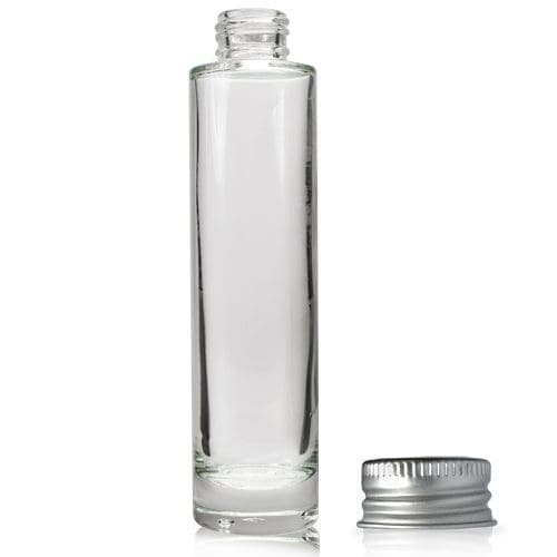 100ml Clear Glass Cosmetic Bottle With Aluminium Cap