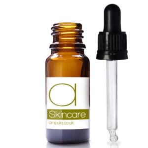 10ml Amber Glass Skincare Bottle With T/E Glass Pipette With Wiper