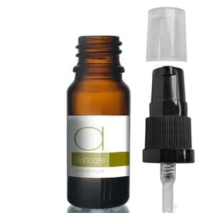 10ml Amber Glass Skincare Bottle With Pump