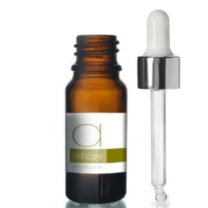 10ml Amber Glass Skincare Bottle With Luxury Pipette With Wiper