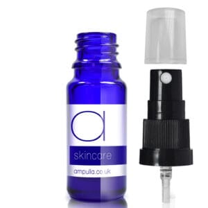 10ml Blue Glass Skincare Bottle With Atomiser Spray