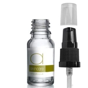 10ml Clear Glass Skincare Bottle With Lotion Pump