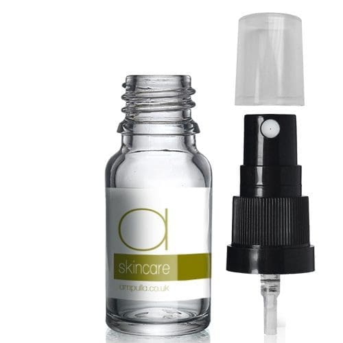 10ml Clear Glass Skincare Bottle With Atomiser