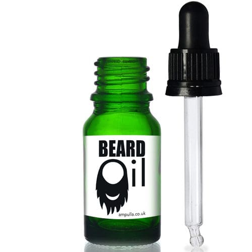 10ml Green Beard Oil Bottle Tamper Evident Pipette And Wiper