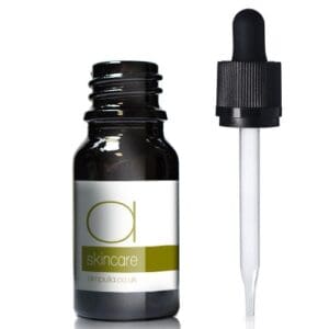 10ml Black Glass Skincare Bottle With Child Resistant Pipette