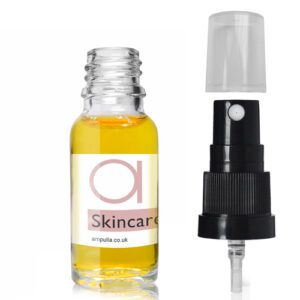 15ml Clear Glass Skincare Bottle With Atomiser Spray