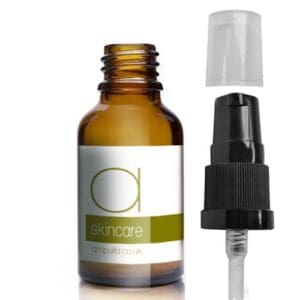 25ml Amber Glass Skincare Bottle With Pump