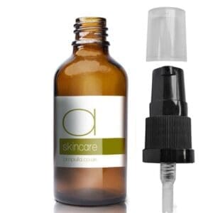 30ml Amber Glass Skincare Bottle With Pump