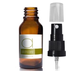 20ml Amber Glass Skincare Bottle With Atomiser Spray