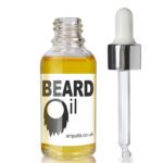 30ml Clear Beard Oil Bottle With Silver Pipette With Wiper