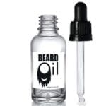 30ml Clear Beard Oil Bottle With Pipette And Wiper