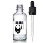 30ml Clear Beard Oil Bottle With Child Resistant Pipette With Wiper