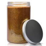 400ml Plastic glitter jar with metal lid