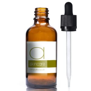 30ml Amber Glass Skincare Bottle With CRC Glass Pipette With Wiper