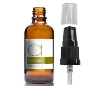 50ml Amber Glass Skincare Bottle With Pump