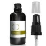 50ml Black Glass Skincare Bottle With Lotion Pump