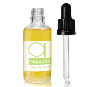 50ml Clear Glass Skincare Bottle With Glass Pipette