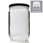 660ml Clear Glass Food Jar With Lid Wholesale