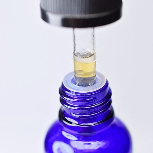Blue dropper bottle with wiper