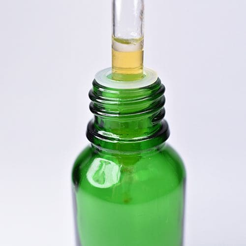 Green Glass dropper bottle with wiper