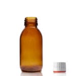 100ml Amber Glass Medicine Bottle With Child Resistant Cap