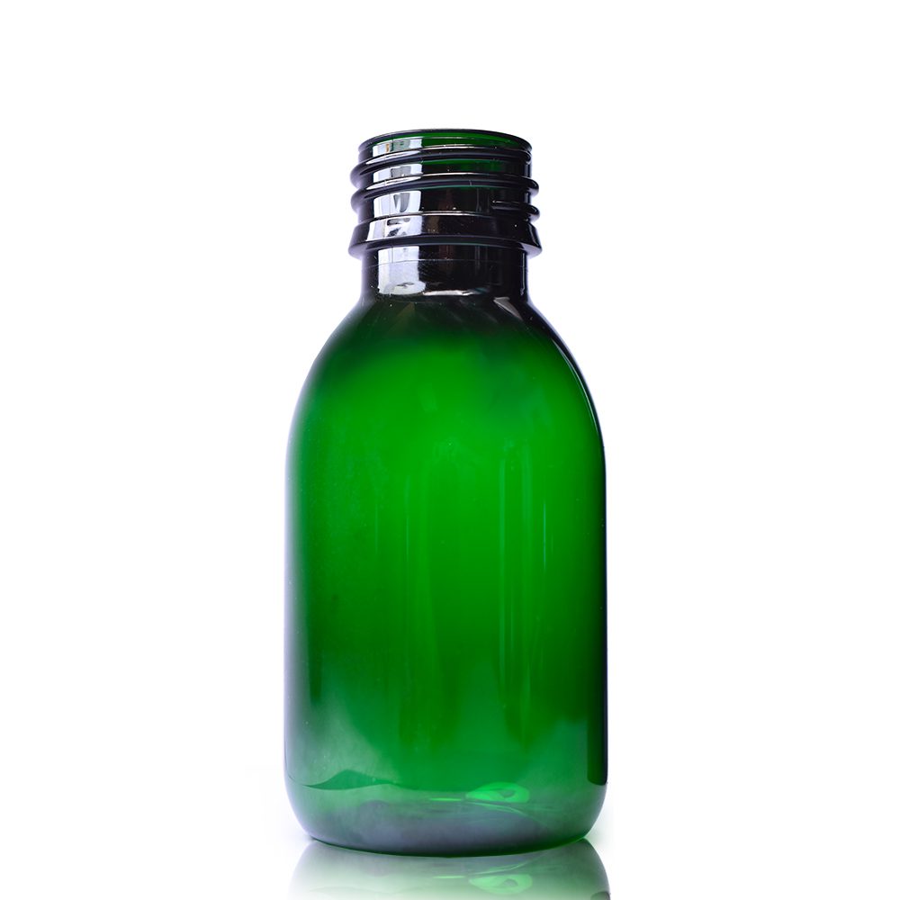 100ml Green Plastic Medicine Bottle