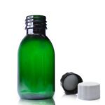 100ml Green PET Sirop Bottle With Screw Cap