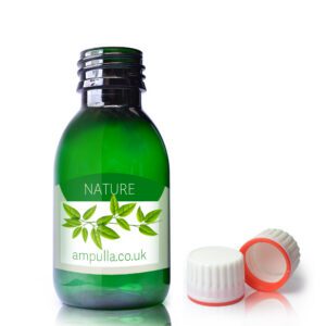 100ml Green Plastic Medicine Bottle With Tamper Evident Cap