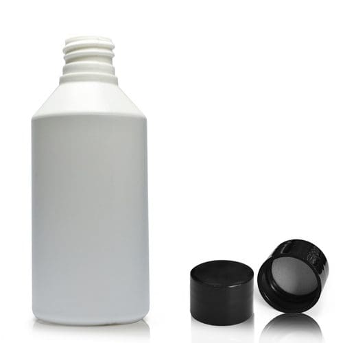 100ml White HDPE Round Plastic Bottle & Screw Cap