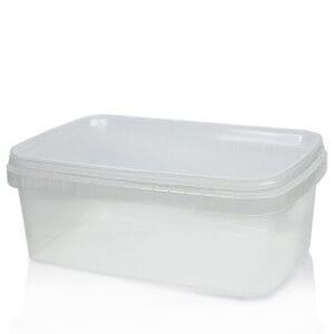 1200ml Clear Rectangle Food Pot with T/E Lid
