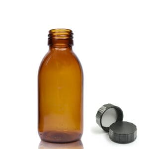 125ml Amber Glass Medicine Bottle With Screw Cap