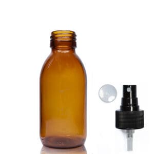 125ml Amber Glass Medicine Bottle With Atomiser Spray