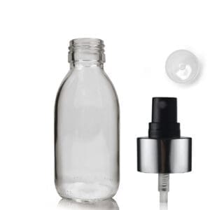 125ml Clear Glass Medicine Bottle With Luxury Atomiser Spray