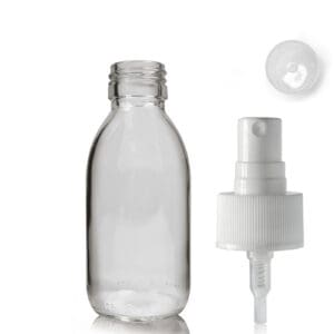 125ml Clear Glass Medicine Bottle With Atomiser Spray