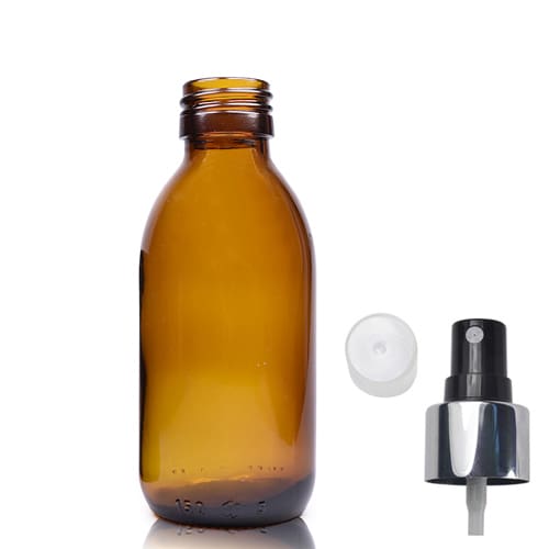 150ml Amber Glass Medicine Bottle With Premium Atomiser Spray