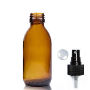 150ml Amber Glass Medicine Bottle With Standard Atomiser Spray