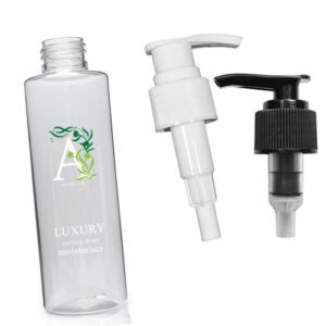 150ml Clear Plastic Moisturiser Pump Bottle