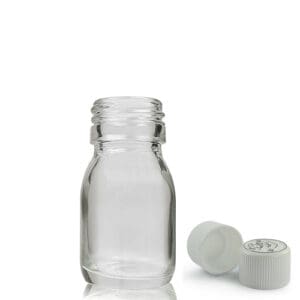 30ml Clear Glass Syrup Bottle With Medilock Cap