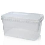 1600ml Clear Rectangle Food Pot with T/E Lid