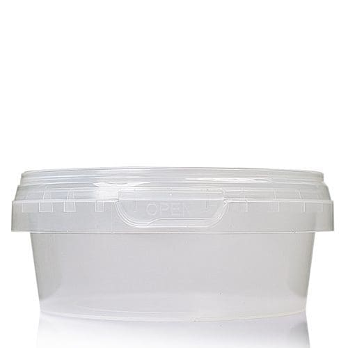 165ml Clear Plastic Food Pot with T/E Lid