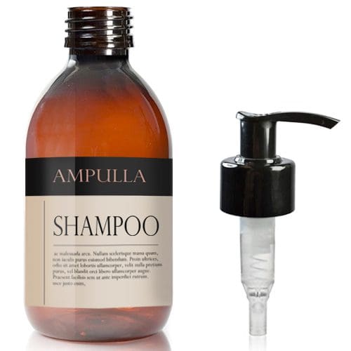 250ml Amber PET Sirop Bottle With Lotion Pump