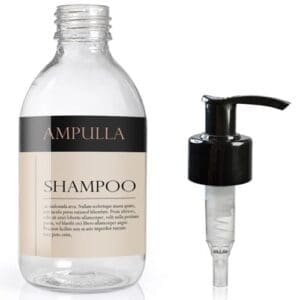 250ml Clear PET Sirop Bottle With Lotion Pump