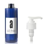 250ml Cobalt Blue PET Plastic Bottle & Lotion Pump