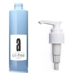 250ml Blue Plastic Bottle With Lotion Pump