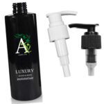 250ml Glossy Black Moisturiser Pump Bottle