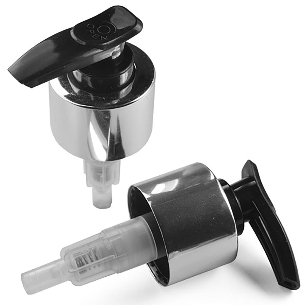 28mm silver and black lotion pump