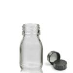 30ml Clear Glass Medicine Bottle With Screw Cap