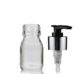 30ml Clear Glass Medicine Bottle With Luxury Lotion Pump