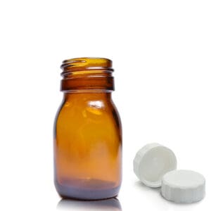 30ml Amber Glass Sirop Bottle & PP Polycone Cap