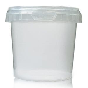 365ml Clear Plastic Food Pot with T/E Lid
